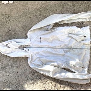 White designed Columbia wind breaker